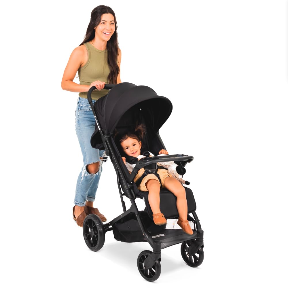 Lightweight Baby Stroller with Big Wheels, Reclining Seat & Compact Fold Design