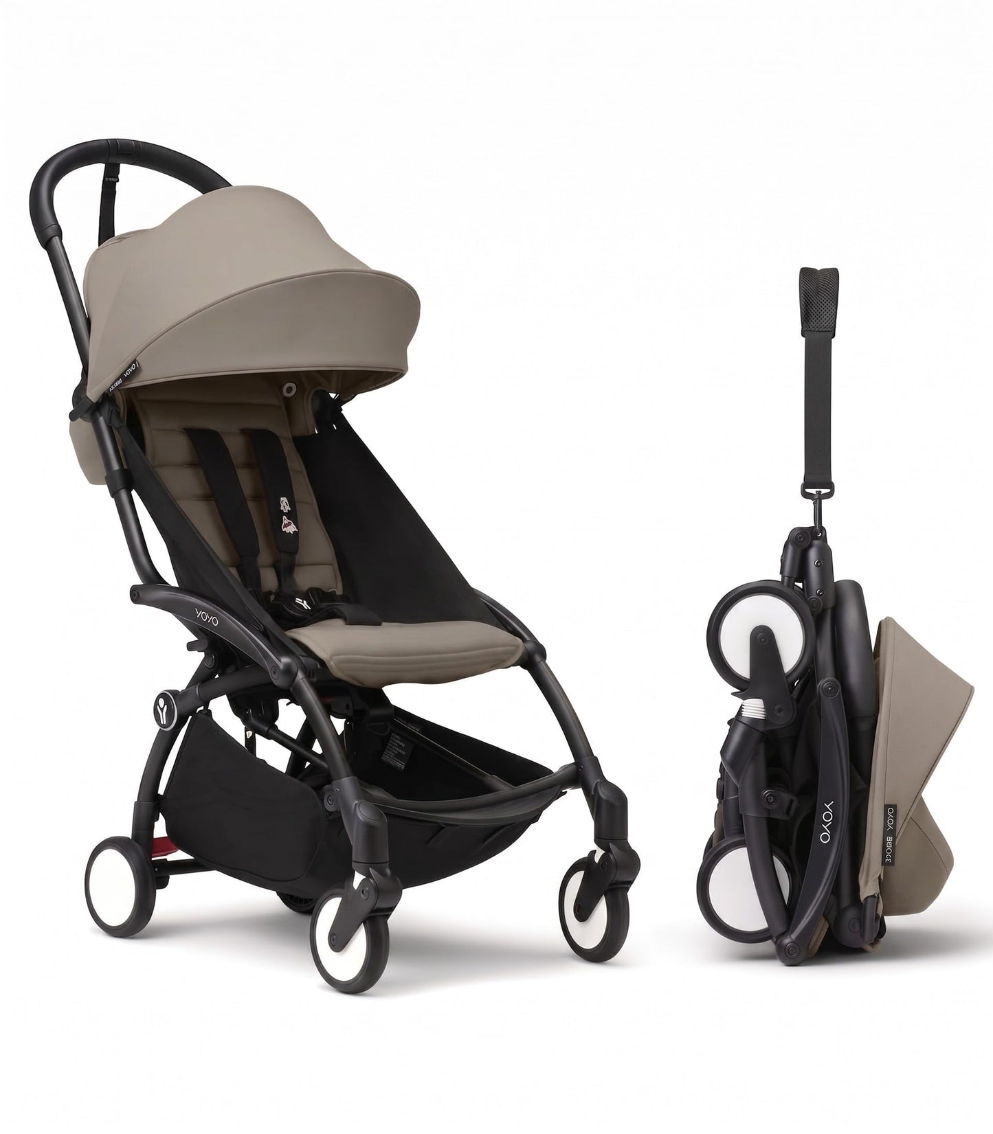 Ultra-Compact Lightweight Travel Stroller with One-Hand Fold & Includes Seat Cushion & Canopy