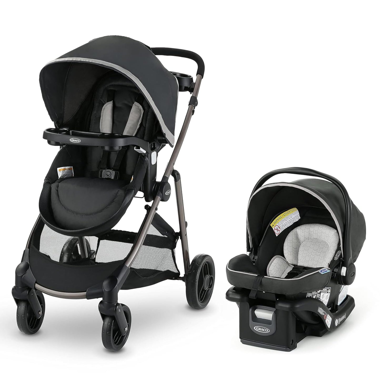 Travel System Stroller with Infant Car Seat & Compact Fold Design