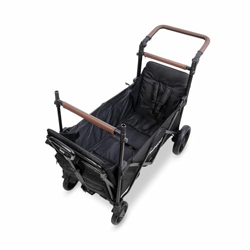 Push & Pull Collapsible Wagon Stroller for 2 Kids with 5-Point Harnesses & Removable Sun Canopy