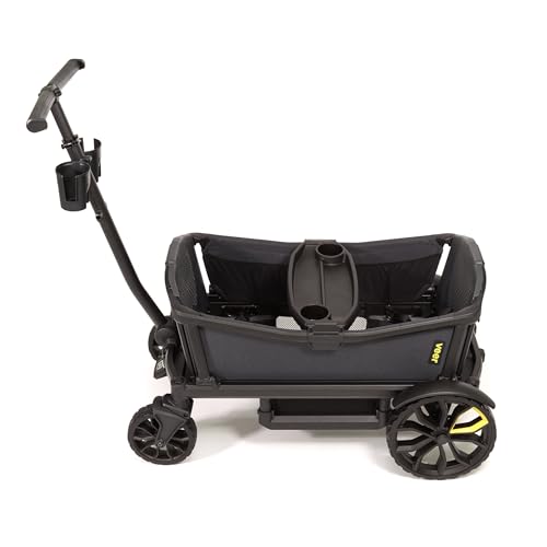 All-Terrain Off-Road Wagon Stroller for Kids with Push/Pull Steering & Collapsible Design