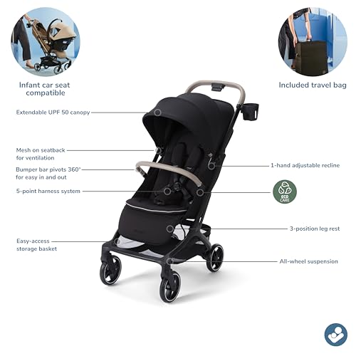 Lightweight Cabin-Approved Travel Stroller with Compact Fold