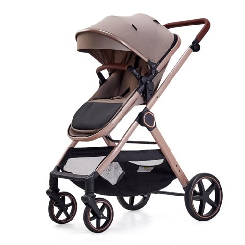 2-in-1 Convertible Baby Stroller with Bassinet Mode & Reversible Seat
