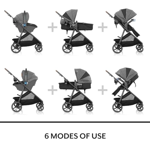 Travel System Stroller with Infant Car Seat & One-Hand Fold Design