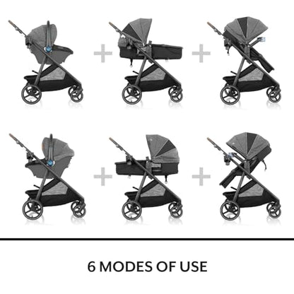 Travel System Stroller with Infant Car Seat & One-Hand Fold Design