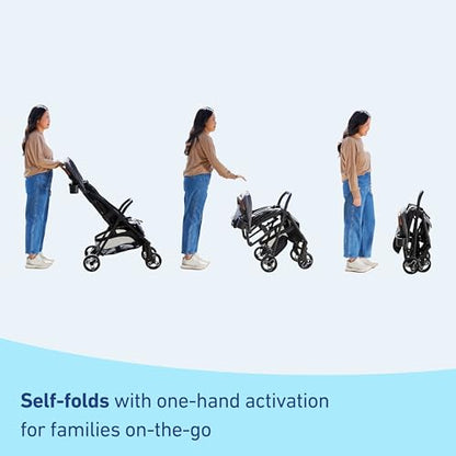 Compact Travel Stroller with Automatic Fold & Overhead Cabin-Friendly Design