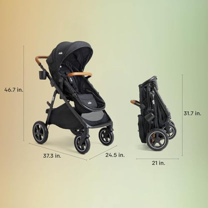 4-in-1 Convertible Stroller with Pram Mode, Reversible Seat & All-Terrain Design