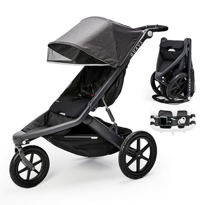 Guava Roam Jogging Stroller with 3D Nesting Fold | Compact-Folding Baby & Toddler Travel Stroller | All-Terrain Running Stroller | Portable Folding Stroller up to 60 lbs