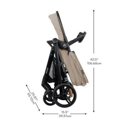 Travel System Stroller with Infant Car Seat & Base, Compact Fold Design