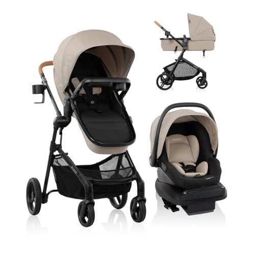 Travel System Stroller with Infant Car Seat & Base, Compact Fold Design