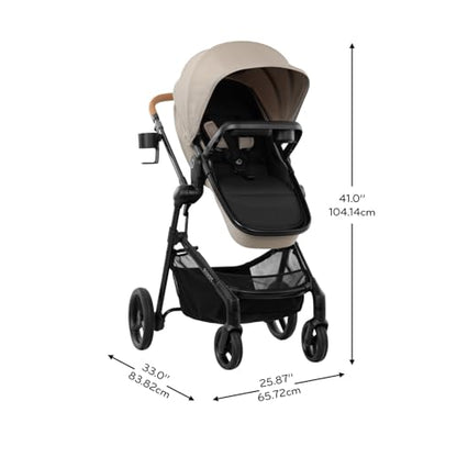 Travel System Stroller with Infant Car Seat & Base, Compact Fold Design
