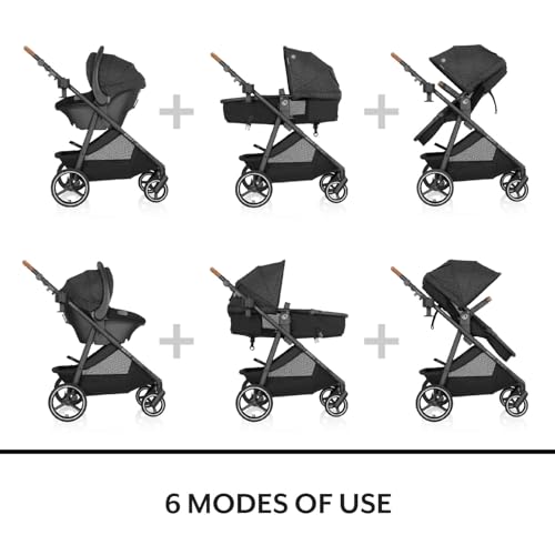 Travel System Stroller with Rotating Infant Car Seat & Lightweight Modular Design