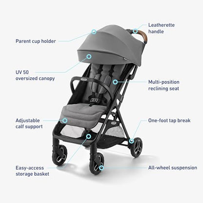 Compact Travel Stroller with Automatic Fold & Overhead Cabin-Friendly Design