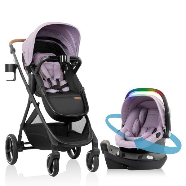 Travel System Stroller with Infant Car Seat & One-Hand Fold Design