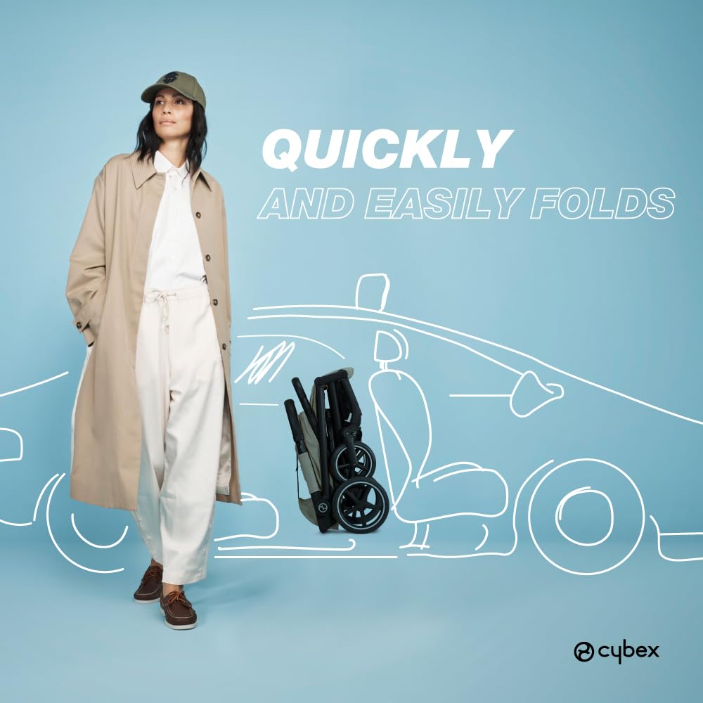 Compact Lightweight Travel Stroller with Car Seat Compatibility & Easy Fold Design