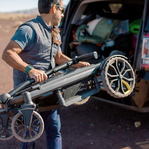 All-Terrain Off-Road Wagon Stroller for Kids with Push/Pull Steering & Collapsible Design