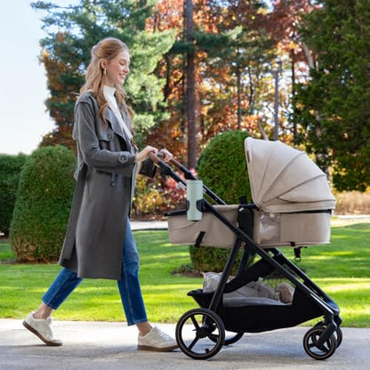 Travel System Stroller with Infant Car Seat & One-Hand Fold Design