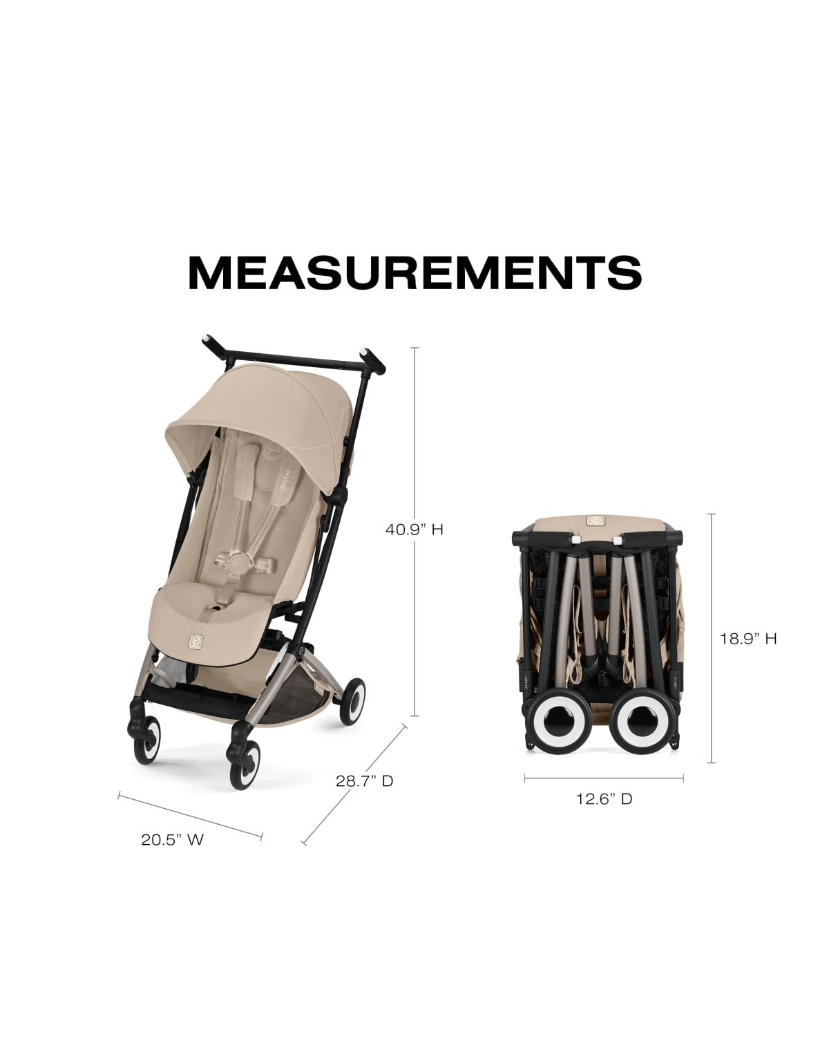 Ultra Lightweight Travel Stroller with One-Hand Recline & Airline Cabin Fold
