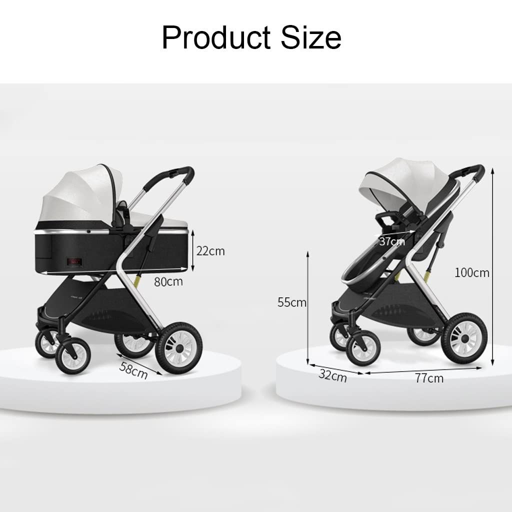 Twin Stroller for Newborn and Toddler with Independent Seats & One-Hand Fold Compact Design
