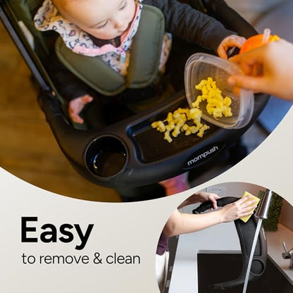 Lightweight Travel Stroller with One-Hand Fold, Snack Tray & Airplane-Ready Compact Design
