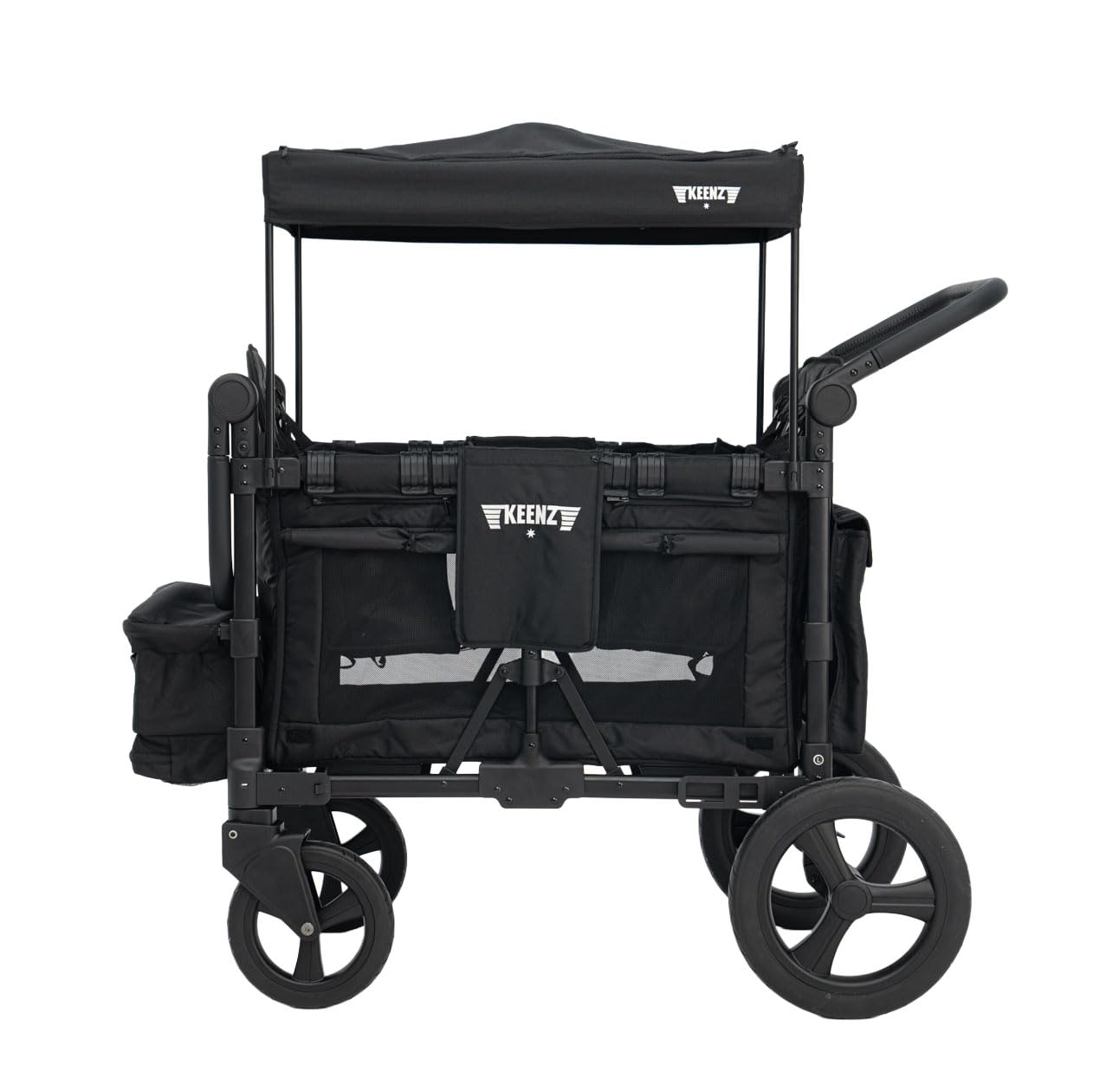 All-Terrain Wagon Stroller for 4 Kids with Reclining Seats, Cooler & Push-Pull Handle