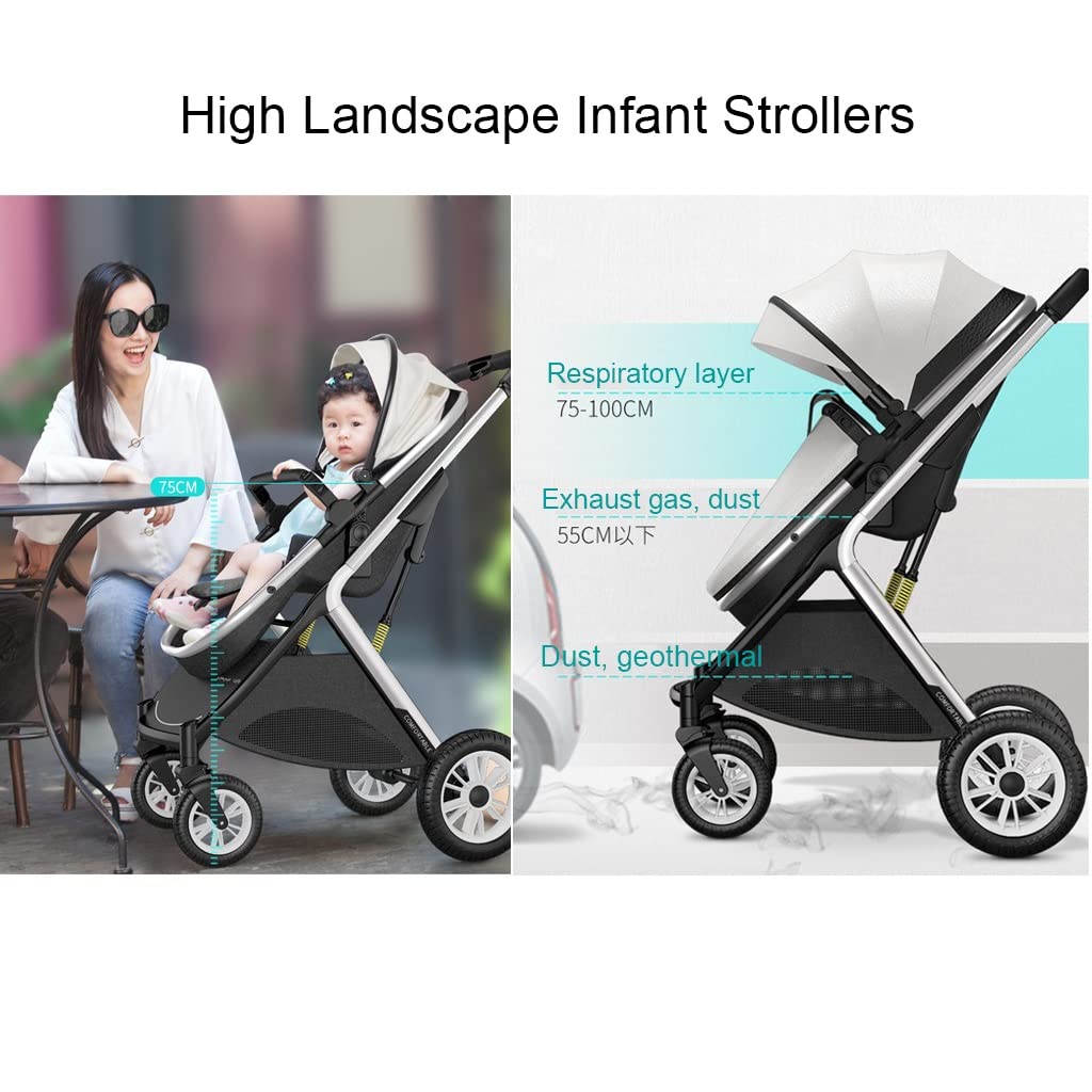 Twin Stroller for Newborn and Toddler with Independent Seats & One-Hand Fold Compact Design