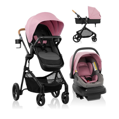 Travel System Stroller with Infant Car Seat & Base, Compact Fold Design