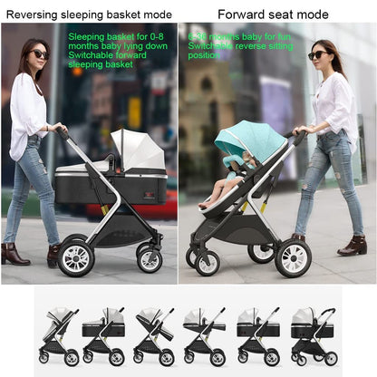 Twin Stroller for Newborn and Toddler with Independent Seats & One-Hand Fold Compact Design