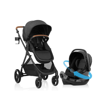 Travel System Stroller with Rotating Infant Car Seat & Lightweight Modular Design