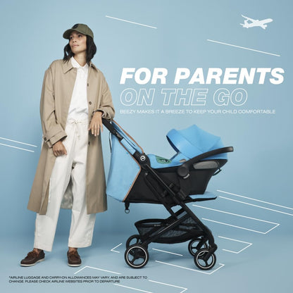 Compact Lightweight Travel Stroller with Car Seat Compatibility & Easy Fold Design