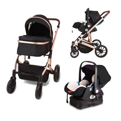 2-in-1 Baby Stroller with Reversible Bassinet, Adjustable Backrest & All-Terrain Suspension