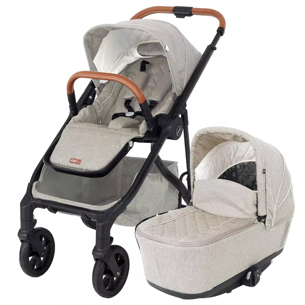 Luxury Single-to-Double Convertible Stroller System with Compact Fold Design