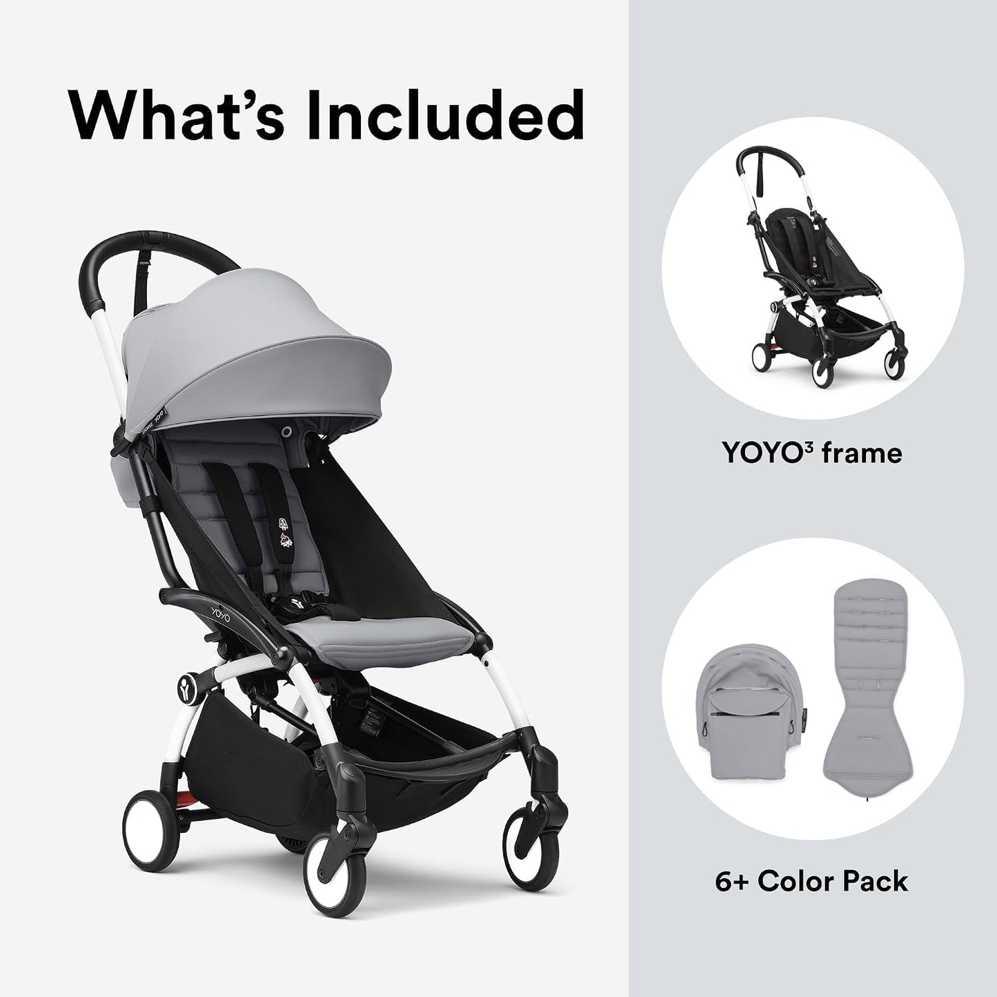 Ultra-Compact Lightweight Travel Stroller with One-Hand Fold & Includes Seat Cushion & Canopy