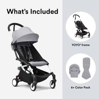 Ultra-Compact Lightweight Travel Stroller with One-Hand Fold & Includes Seat Cushion & Canopy