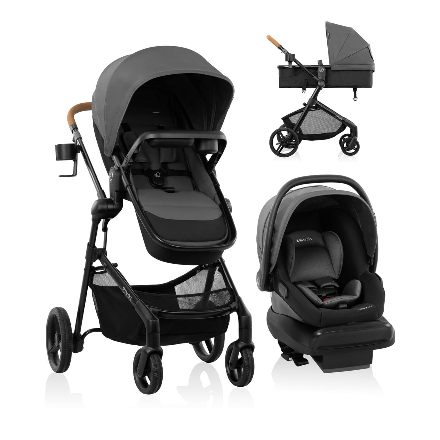 Travel System Stroller with Infant Car Seat & Base, Compact Fold Design