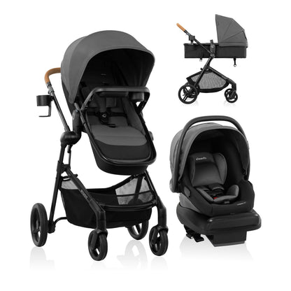 Travel System Stroller with Infant Car Seat & Base, Compact Fold Design