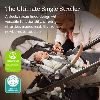 Premium Full-Size Stroller with Smooth Ride & One-Hand Fold