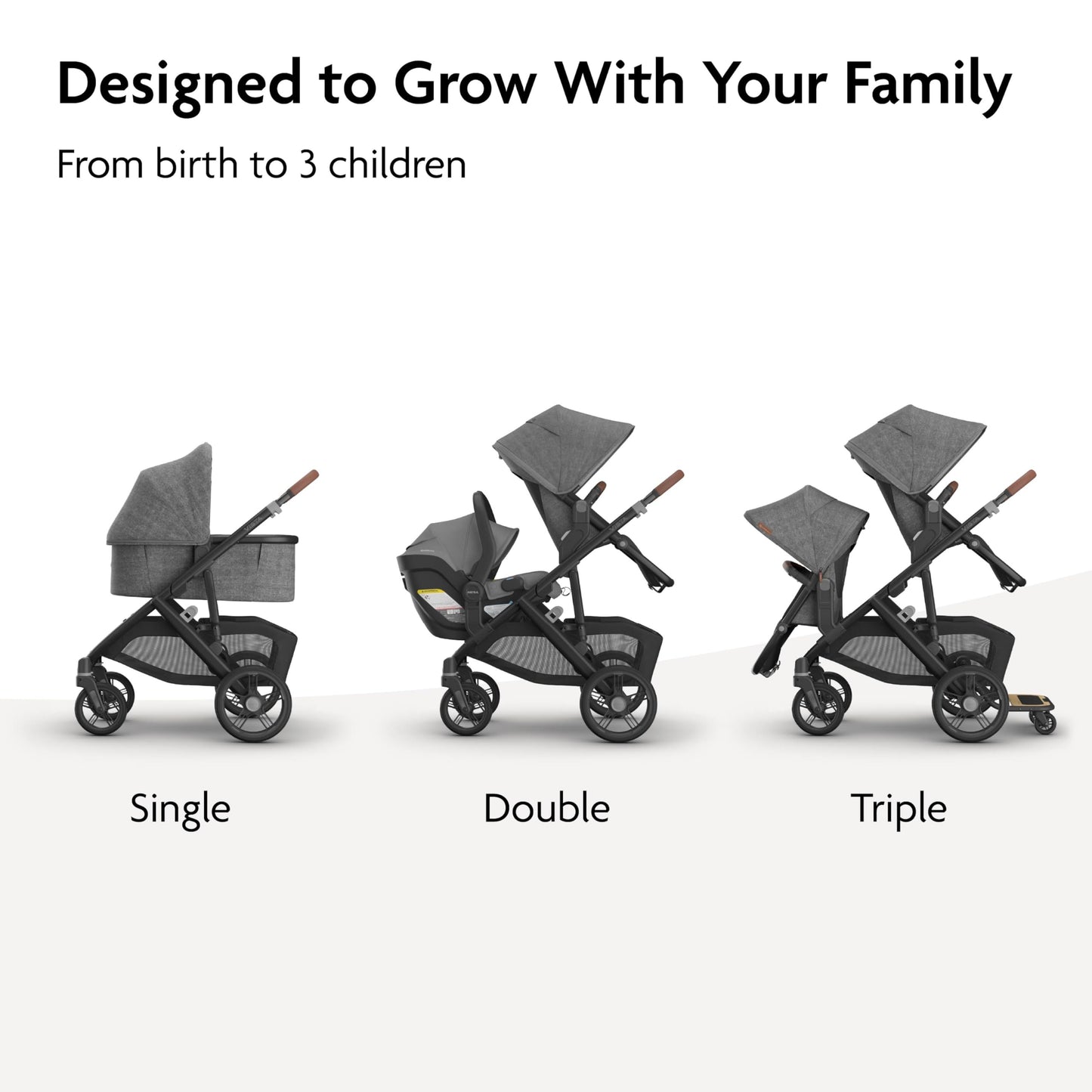 Full-Size Convertible Stroller with Bassinet & Modular Design System