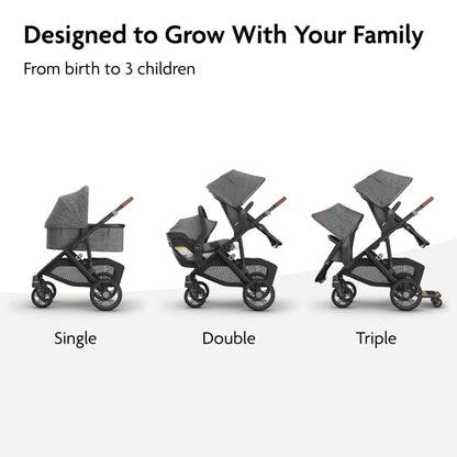 Full-Size Convertible Stroller with Bassinet & Modular Design System