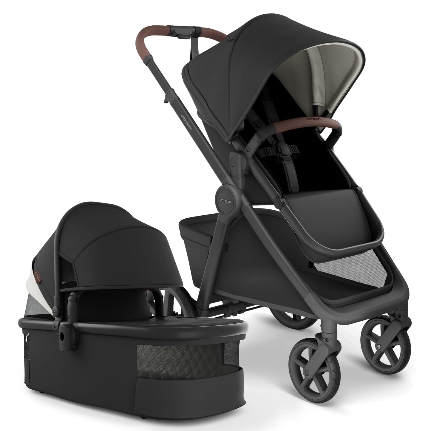 Full-Size Stroller with Bassinet, Newborn to Toddler Convertible Design