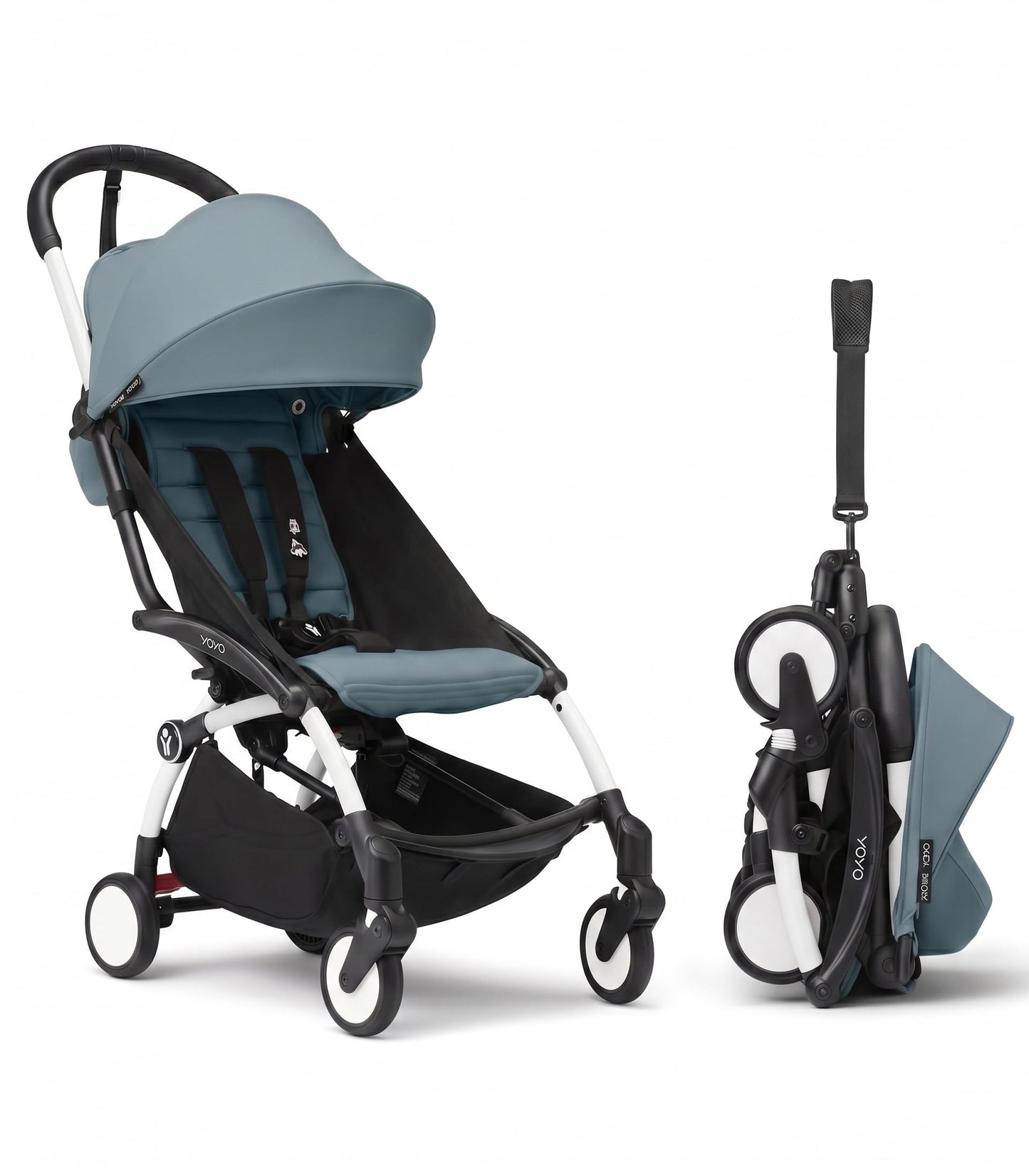 Ultra-Compact Lightweight Travel Stroller with One-Hand Fold & Includes Seat Cushion & Canopy