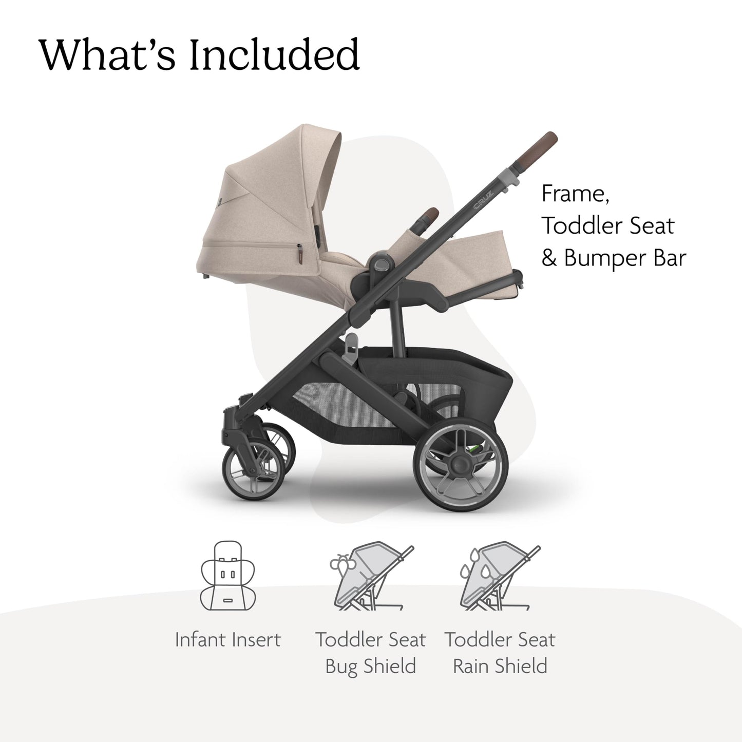 Premium Full-Size Stroller with Smooth Ride & One-Hand Fold