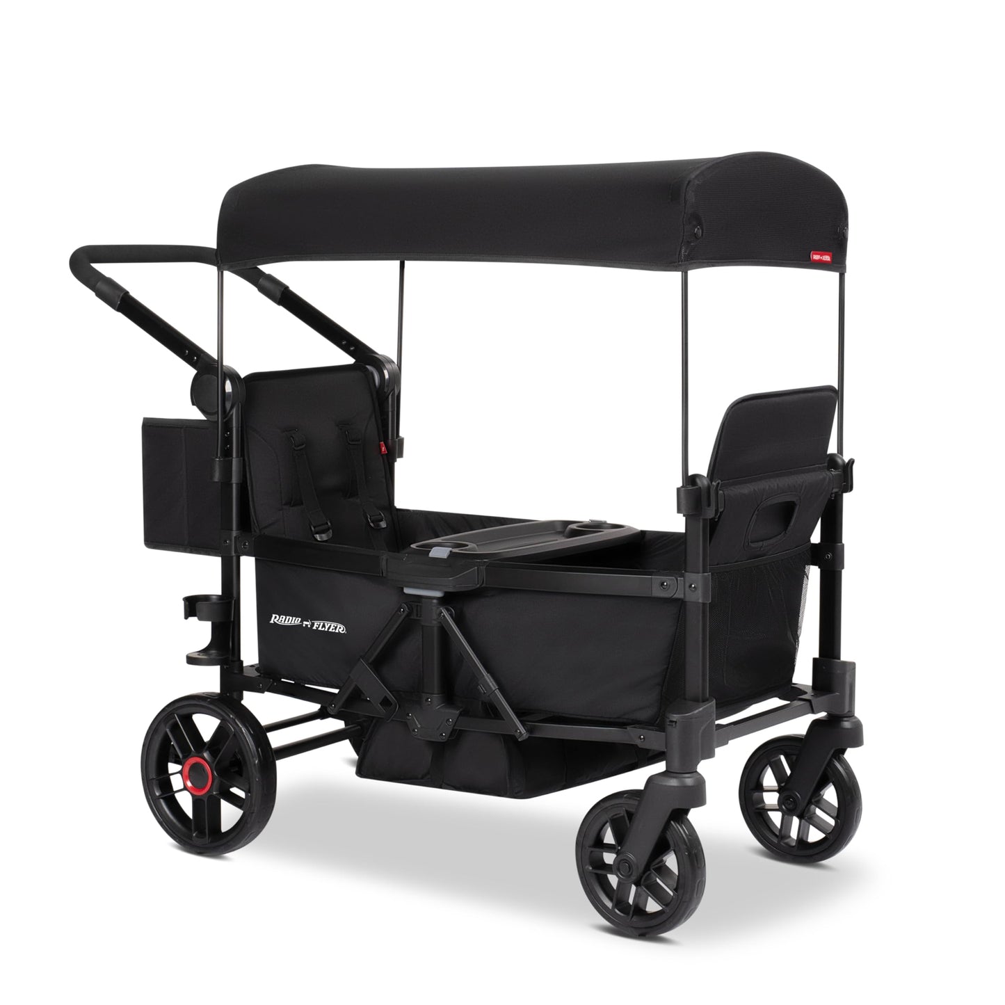 All-Terrain Wagon Stroller with Foldable Design & Push-Pull Handle System