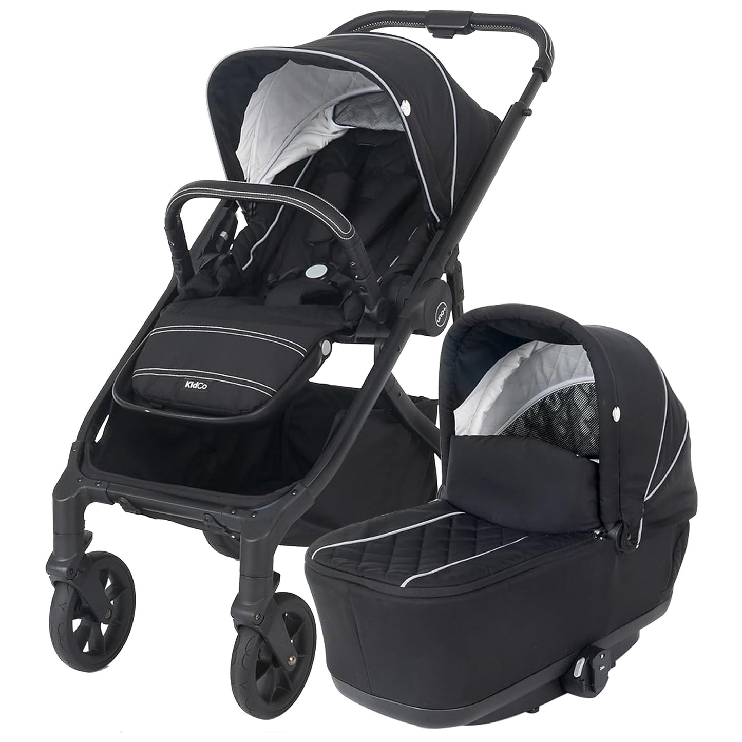 Luxury Single-to-Double Convertible Stroller System with Compact Fold Design