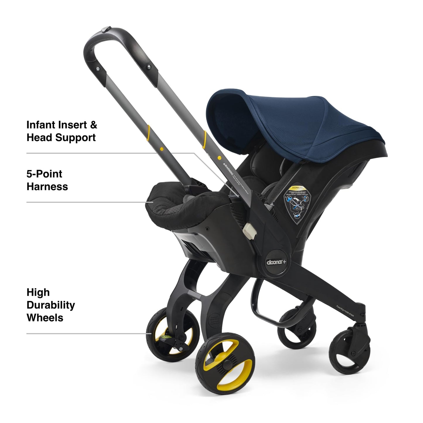 Infant Car Seat & Latch Base with Stroller Conversion System