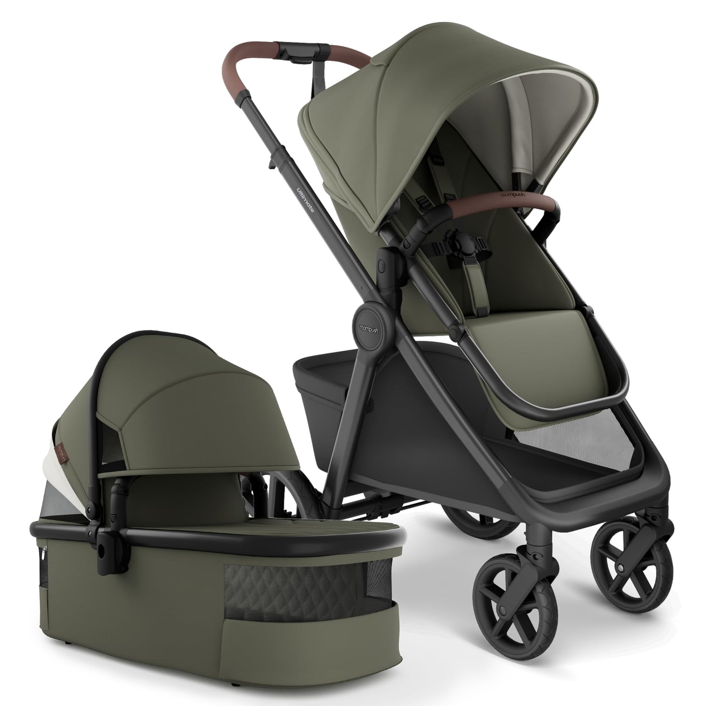 Full-Size Stroller with Bassinet, Newborn to Toddler Convertible Design
