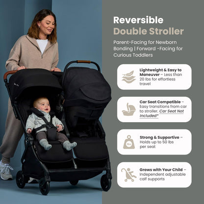 Double Lightweight Folding Stroller