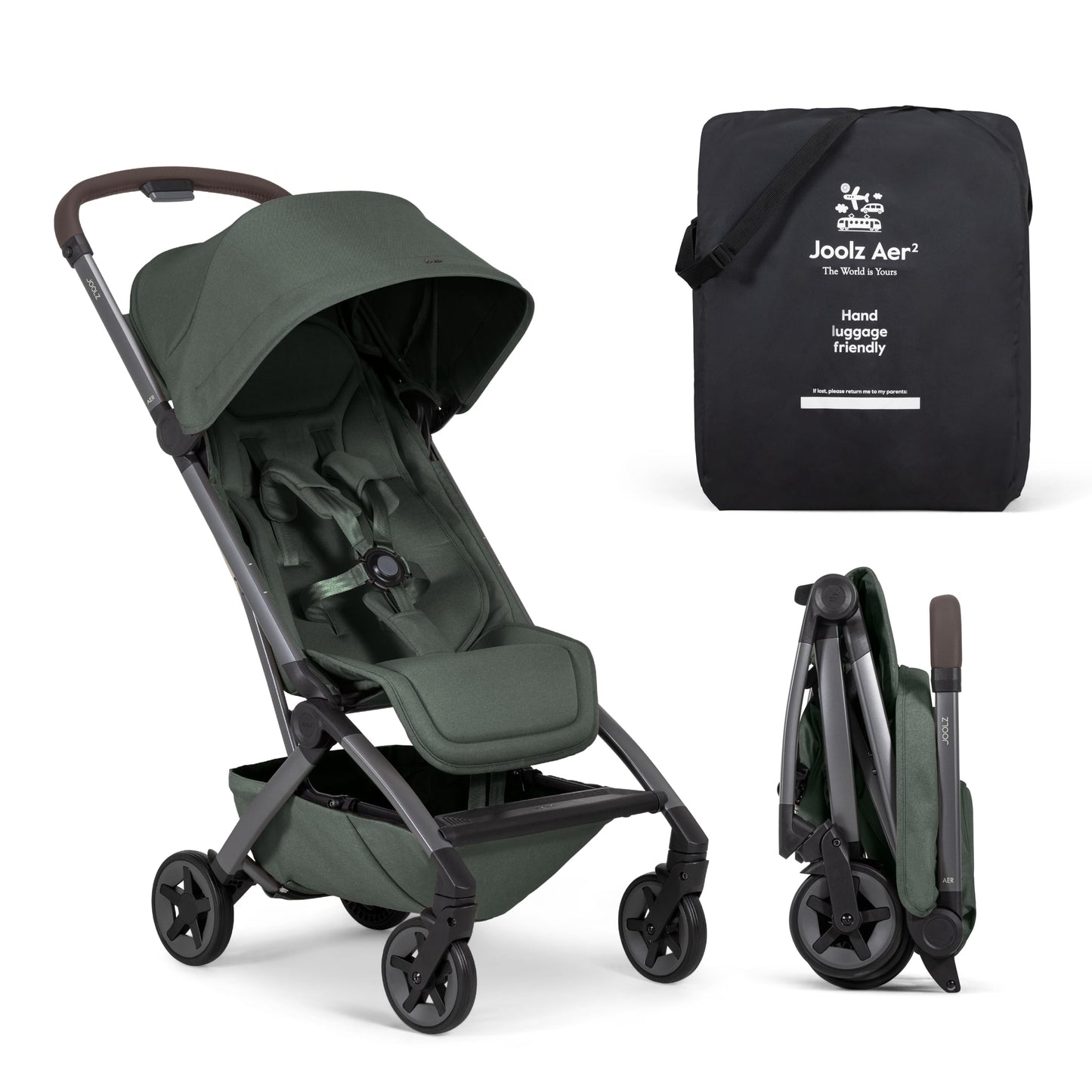 Ultra-Compact Lightweight Travel Stroller with One-Hand Fold, Reclining Seat & UPF 50+ Canopy