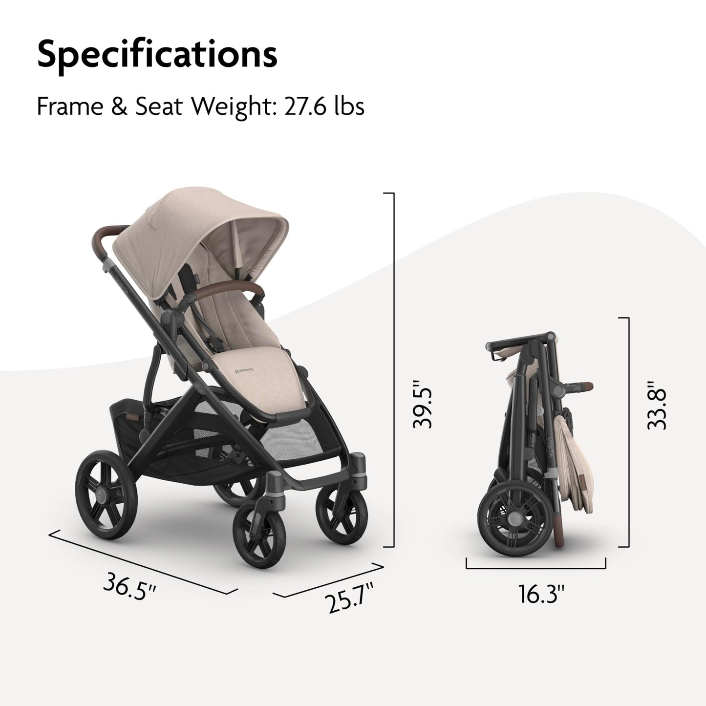 Full-Size Convertible Stroller with Bassinet & Modular Design System