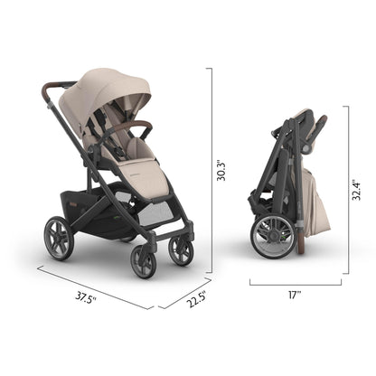 Premium Full-Size Stroller with Smooth Ride & One-Hand Fold